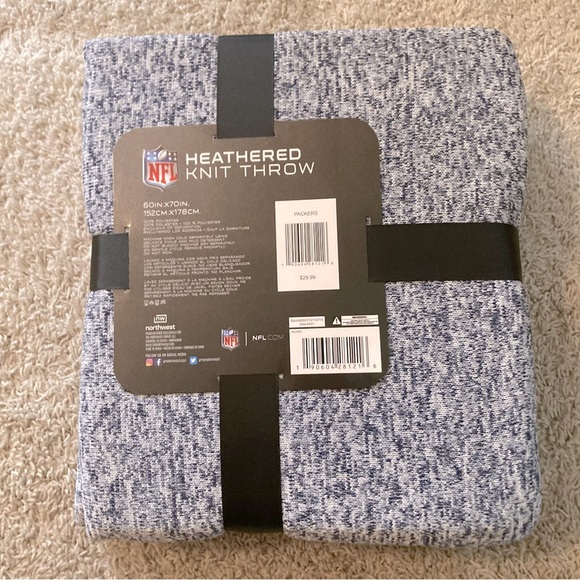 NFL Packer Heathered Knit Throw Blanket - Picture 4 of 4